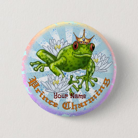 Badge Rond 5 Cm Frog Prince Charming (Devant)