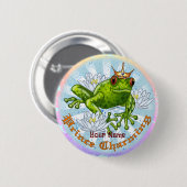 Badge Rond 5 Cm Frog Prince Charming (Devant & derrière)