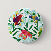 Badge Rond 5 Cm Frogs Bamboo bulles forêt tropicale jungle Whimsic (Devant)