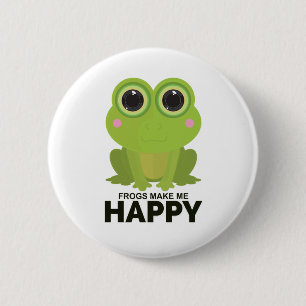Badge Rond 5 Cm Frogs Make Me Happy