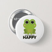 Badge Rond 5 Cm Frogs Make Me Happy (Devant & derrière)