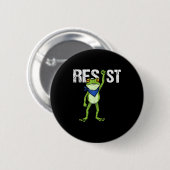Badge Rond 5 Cm Frogs Resist - Rtland Frog Protest Funny  (Devant & derrière)