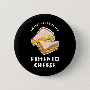 Badge Rond 5 Cm Fromage Sandwich Piment - Golfeurs Maîtres Drôles