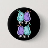 Badge Rond 5 Cm Fronteria Bactéries Drôle Biologie Pun Dark BG (Devant)