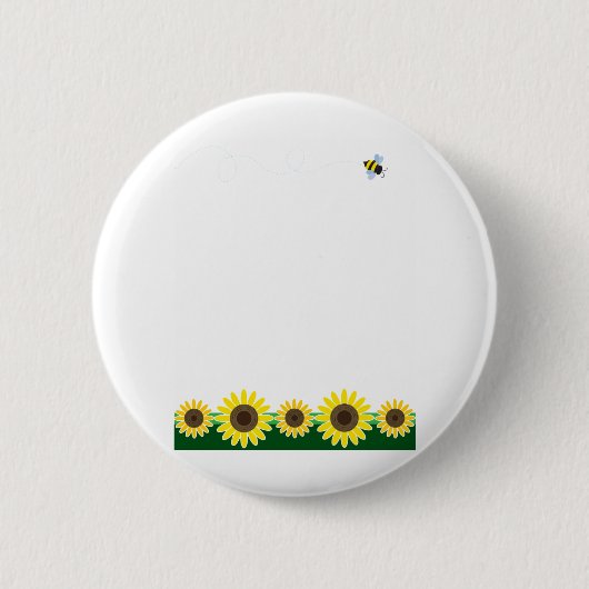 Badge Rond 5 Cm Frontière de tournesol (Devant)