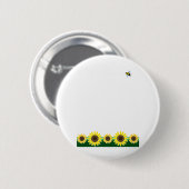Badge Rond 5 Cm Frontière de tournesol (Devant & derrière)