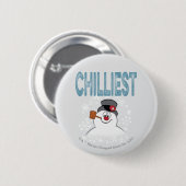 Badge Rond 5 Cm Frosty the Snowman™ | Chilliest (Devant & derrière)
