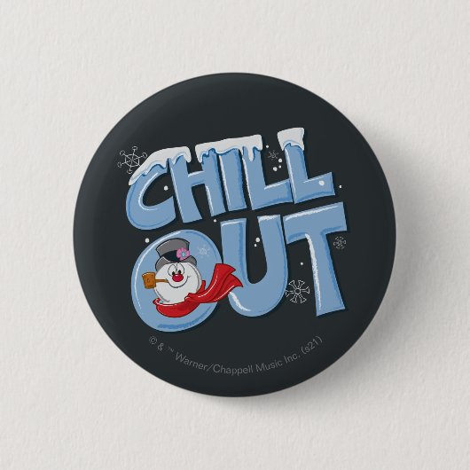 Badge Rond 5 Cm Frosty the Snowman™ | Refroidissement (Devant)