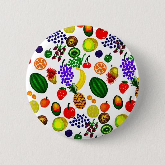 Badge Rond 5 Cm Fruit à main Motif Medley (Devant)