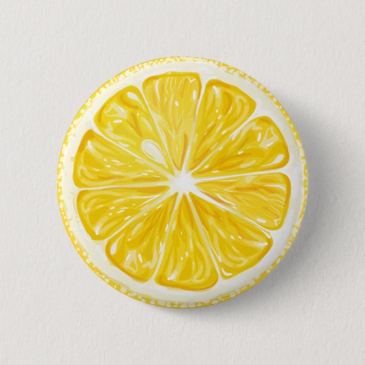 Badge Rond 5 Cm Fruit de citron jaune (Devant)