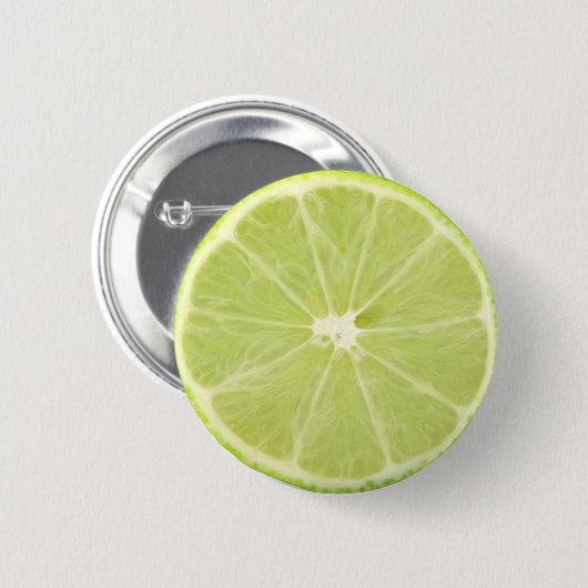 Badge Rond 5 Cm Fruit de citron vert tranche fraîche (Devant & derrière)