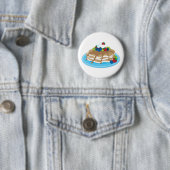 Badge Rond 5 Cm Fruit de crêpes (En situation)