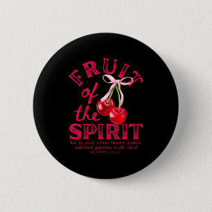 Badge Rond 5 Cm Fruit de l'Esprit Chrétien Coquette Arc Rose Ch