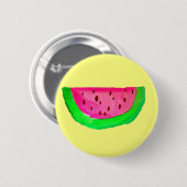 Badge Rond 5 Cm Fruit de pastèque rose juteux (Devant & derrière)