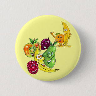 Badge Rond 5 Cm Fruit nutritionnel sain