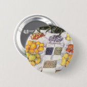 Badge Rond 5 Cm Fruit Stand by Gustave Caillebotte, Vintage Art (Devant & derrière)
