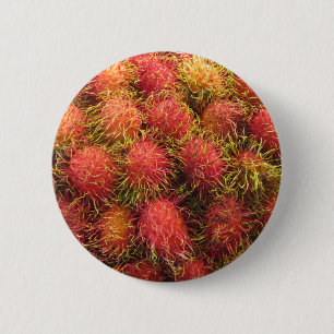 Badge Rond 5 Cm Fruit tropical de ramboutan