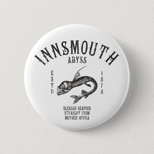 Badge Rond 5 Cm Fruits de mer d'Innsmouth Poisson profond Viperfis (Devant)