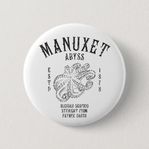 Badge Rond 5 Cm Fruits de mer d'Innsmouth Poulpe de calmar de haut