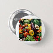BADGE ROND 5 CM FRUITS ET LÉGUMES (Devant & derrière)