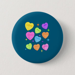 Badge Rond 5 Cm Fruits Minimals Esprit Saint-Valentin Cœurs Chréti