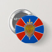 Badge Rond 5 Cm Fsb, drapeau de la Russie (Devant & derrière)