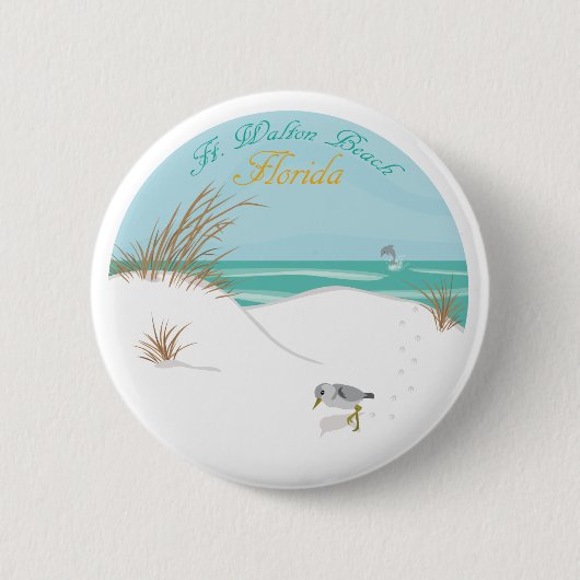 Badge Rond 5 Cm Ft. Walton Beach (Floride) (Devant)