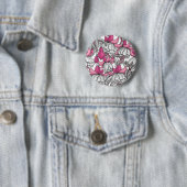 Badge Rond 5 Cm Fuchsia en blanc et rose (En situation)