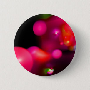 BADGE ROND 5 CM FUCHSIE ROSE PURPLE BULLES DE FRACTAL NOIR