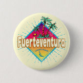 Badge Rond 5 Cm Fuerteventura Surfer Canaries Vintage (Devant)