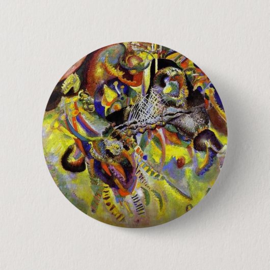Badge Rond 5 Cm Fugue peinture Abstraite par Kandinsky (Devant)