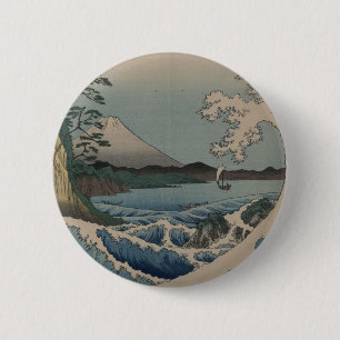 Badge Rond 5 Cm Fuji de la mer au large de Satta