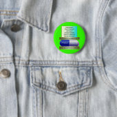 Badge Rond 5 Cm Fukitol, le travail ne suce, au-dessus de (En situation)