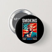 Badge Rond 5 Cm Fumer ce pack de Biden - Trump 2024 (Devant & derrière)