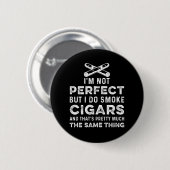 Badge Rond 5 Cm Fumeur de cigarettes fumeur Humidor Cutter Cigars  (Devant & derrière)