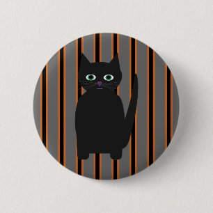 Badge Rond 5 Cm Fun and Fun Halloween Chats noirs