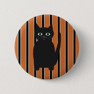 Badge Rond 5 Cm Fun and Fun Halloween Chats noirs