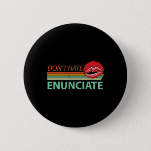 Badge Rond 5 Cm Fun Asal Sign Language Lip Lecture Sourde Sensibil