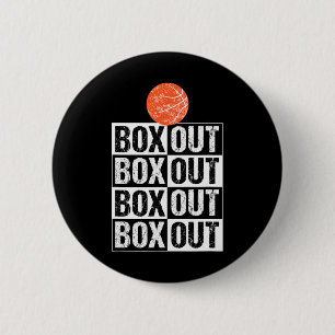Badge Rond 5 Cm Fun Basketball Coach boîte cadeau Out Dire