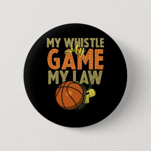 Badge Rond 5 Cm Fun Basketball Réf 1