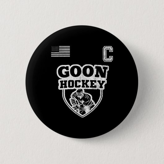 Badge Rond 5 Cm Fun Ice Hockey - Team Goe Capitaine (Devant)