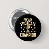 Badge Rond 5 Cm Fun Imaginaire Championne de football Brouillon (Devant & derrière)