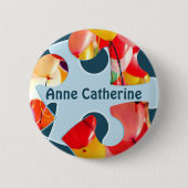 Badge Rond 5 Cm Fun Jigsaw Puzzle Kids Birthday Party Round Name (Devant)