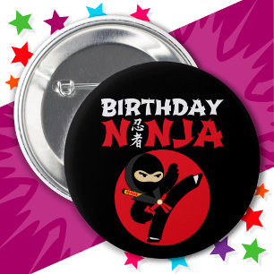 Badge Rond 5 Cm Fun Karate Party Enfants Arts Martiaux Anniversair