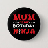 Badge Rond 5 Cm Fun Karate Party Enfants maman de l'anniversaire N (Devant)