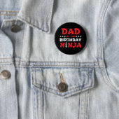 Badge Rond 5 Cm Fun Karate Party Enfants Papa de l'Anniversaire Ni (En situation)