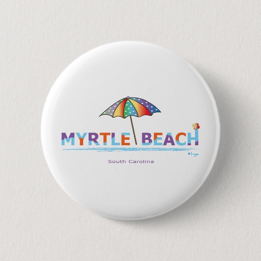 Badge Rond 5 Cm Fun Myrtle Beach, SC (Devant)
