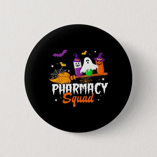 Badge Rond 5 Cm Fun Pills Pharmad Squad Pharmacist Technicien Hal (Devant)