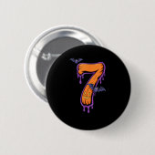 Badge Rond 5 Cm Fun Six Seven 6 7 Meme Design Couples Halloween (Devant & derrière)