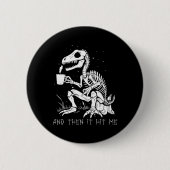 Badge Rond 5 Cm Fun Skeleton Dinosaure Costume Goth Hommes Femmes  (Devant)